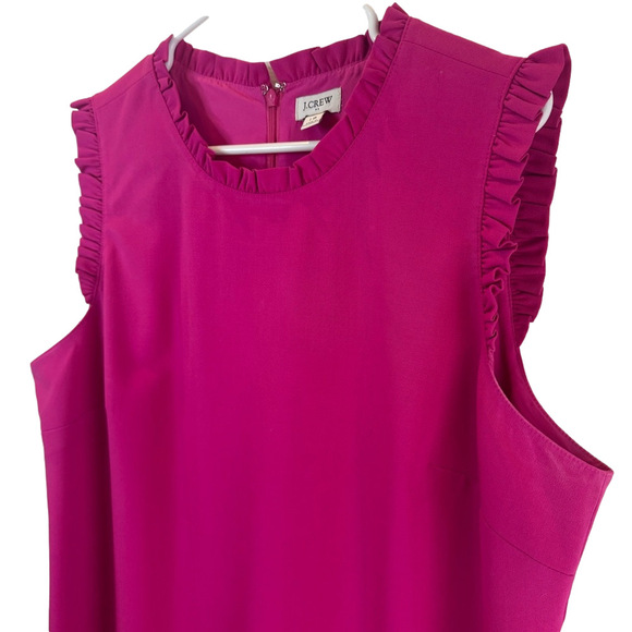 J. CREW Ruffle Neck Shift Midi Dress - Picture 4 of 15